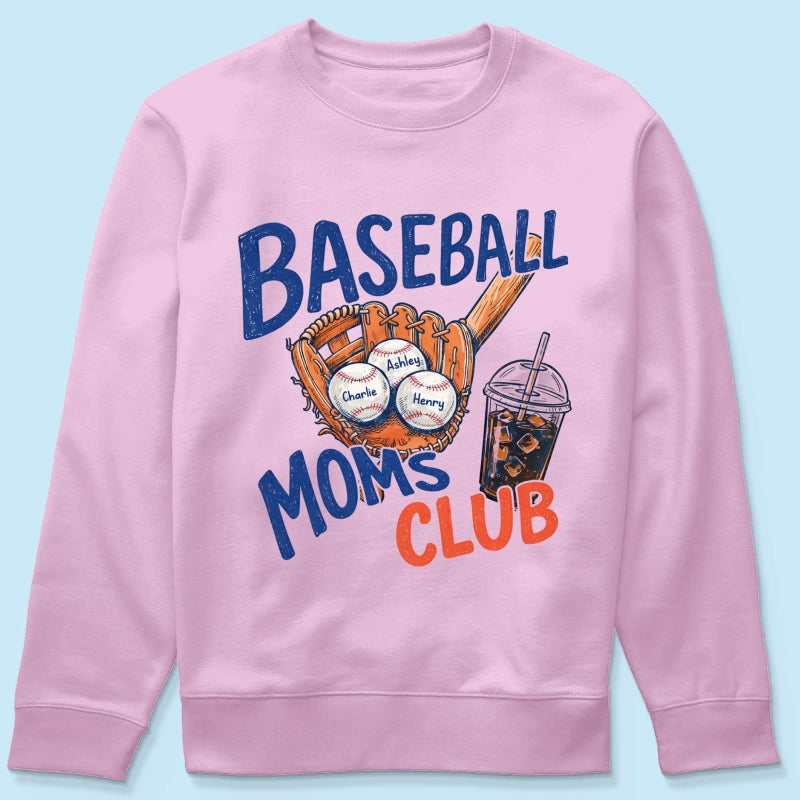 Retro Vintage Trending 2026 Baseball Moms Club - Personalized Shirt - Game Day Shirt For Mom