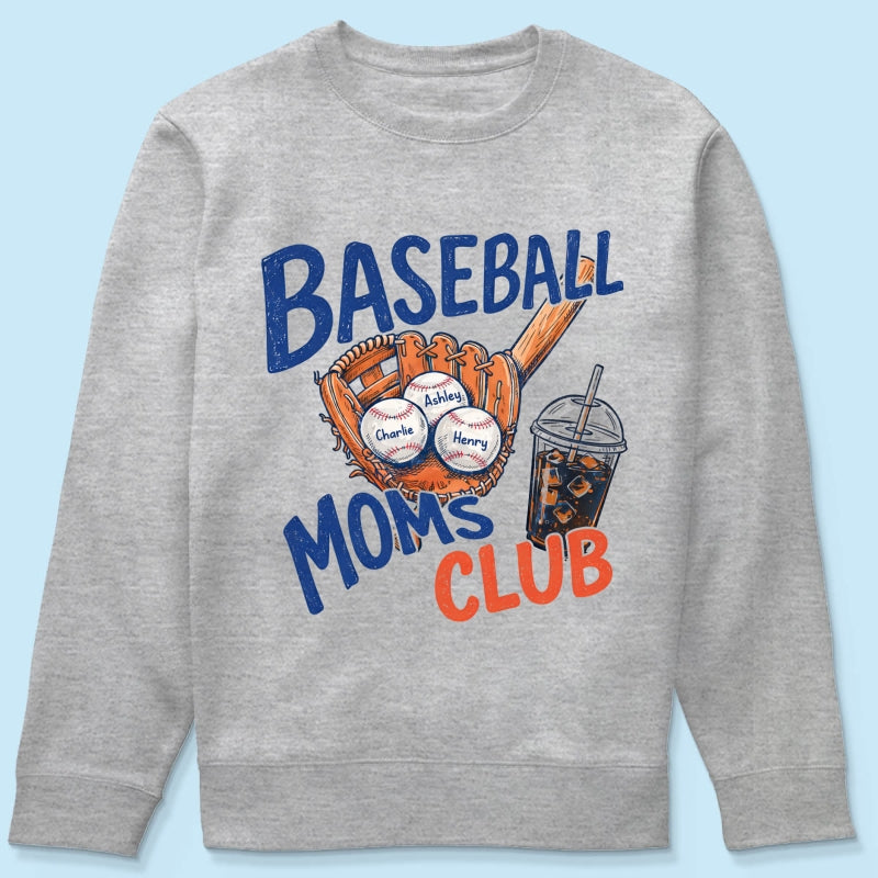 Retro Vintage Trending 2026 Baseball Moms Club - Personalized Shirt - Game Day Shirt For Mom