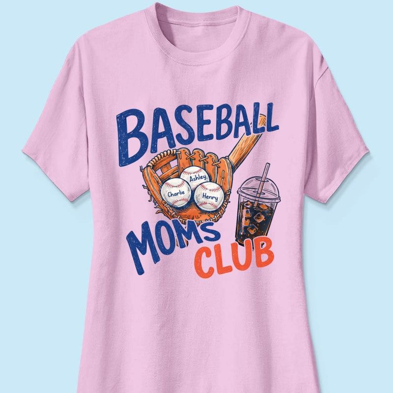 Retro Vintage Trending 2026 Baseball Moms Club - Personalized Shirt - Game Day Shirt For Mom
