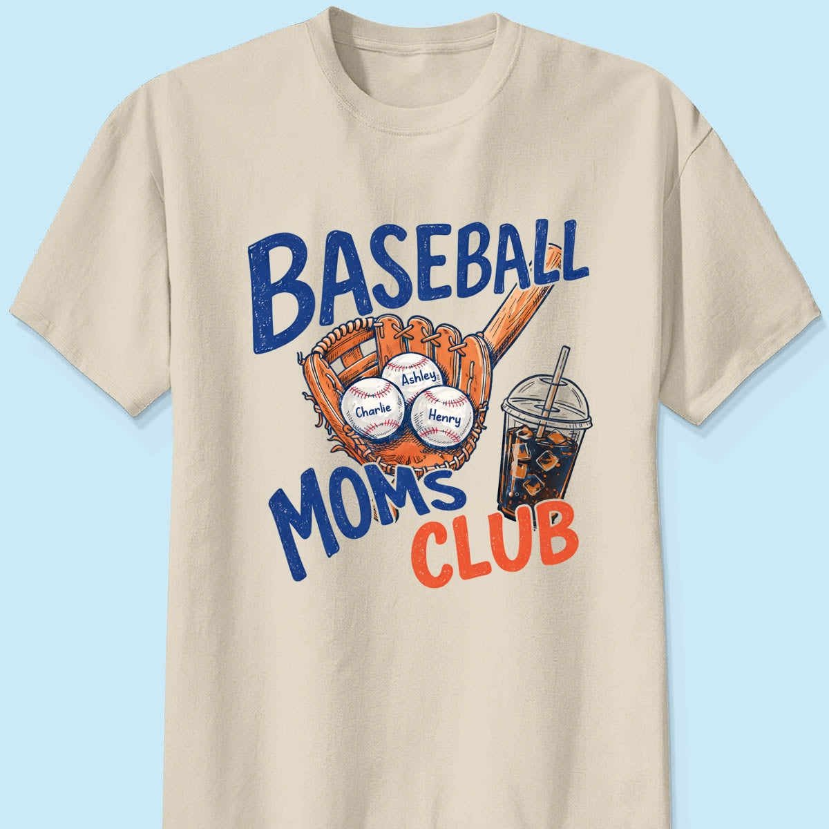 Retro Vintage Trending 2026 Baseball Moms Club - Personalized Shirt - Game Day Shirt For Mom