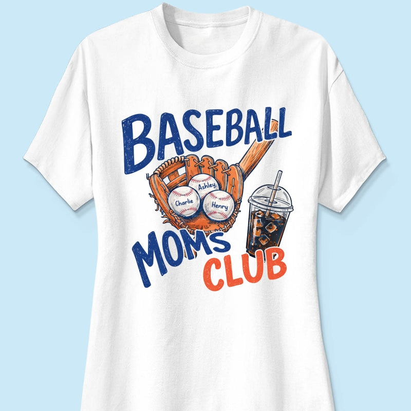 Retro Vintage Trending 2026 Baseball Moms Club - Personalized Shirt - Game Day Shirt For Mom