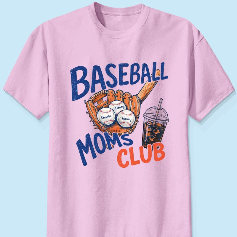 Retro Vintage Trending 2026 Baseball Moms Club - Personalized Shirt - Game Day Shirt For Mom