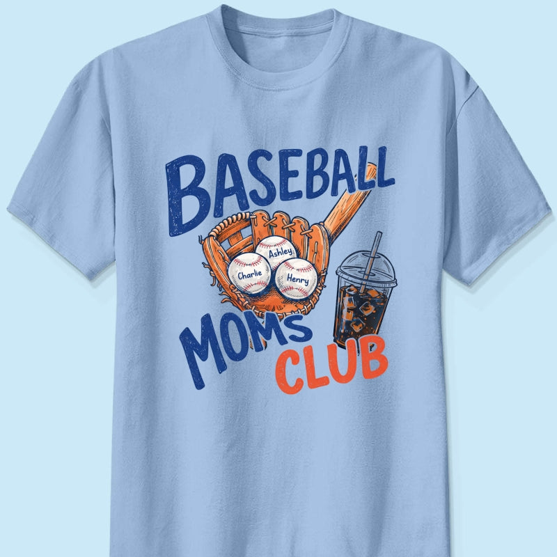 Retro Vintage Trending 2026 Baseball Moms Club - Personalized Shirt - Game Day Shirt For Mom