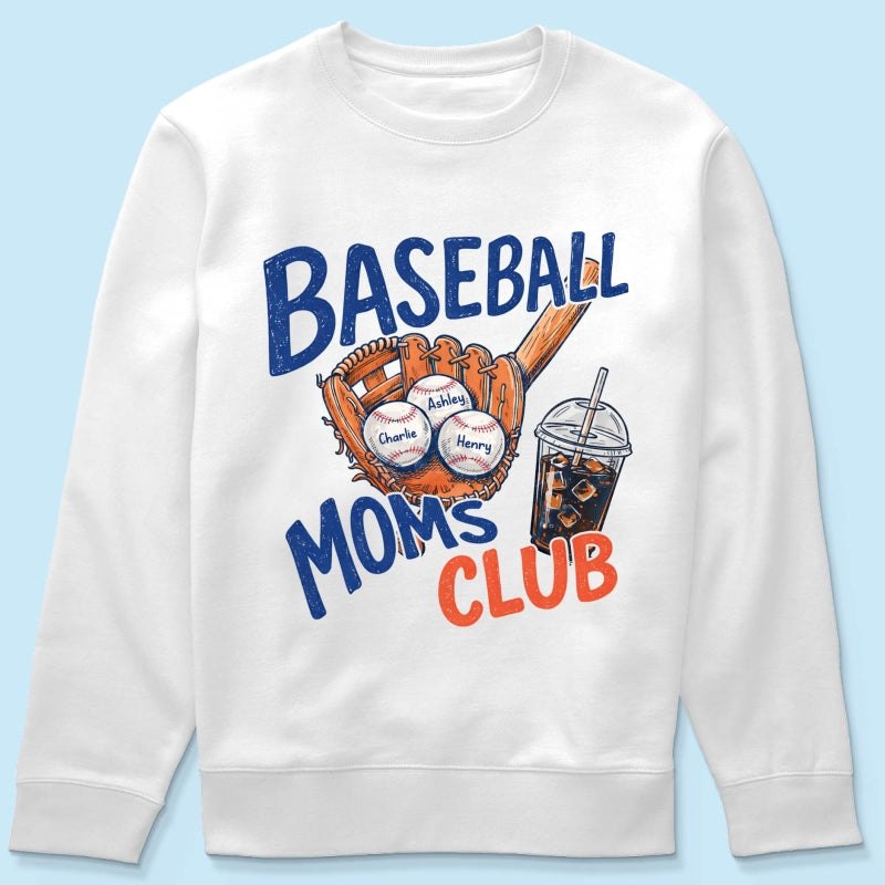 Retro Vintage Trending 2026 Baseball Moms Club - Personalized Shirt - Game Day Shirt For Mom