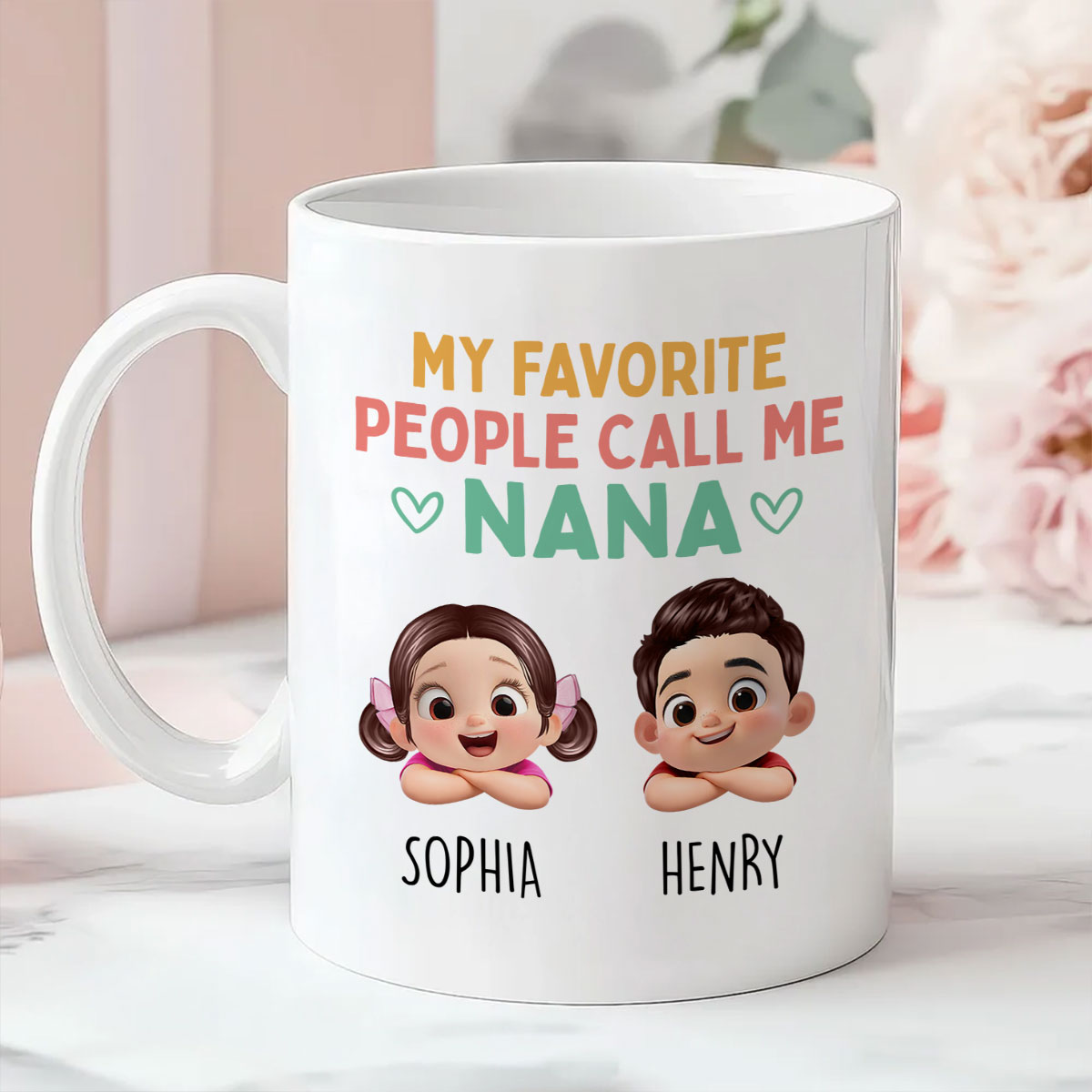 My Favorite People Call Me Grandma - Personalized Mug - Heartfelt Mother's Day Gift for Grandma, Wife