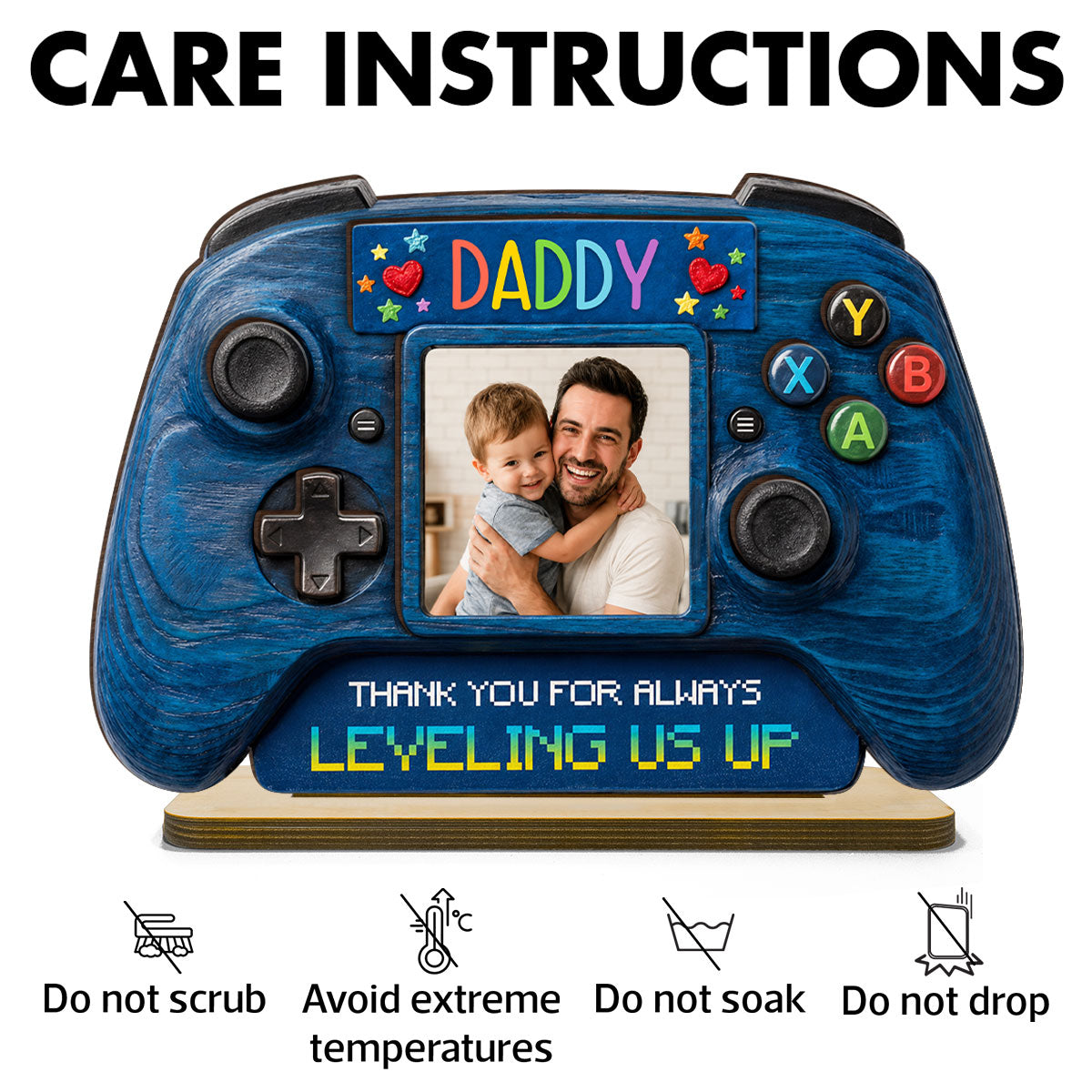 Retro Game Console Dad - Personalized 2-Layered Wooden Plaque - Heartfelt Gift For Dad, Husband