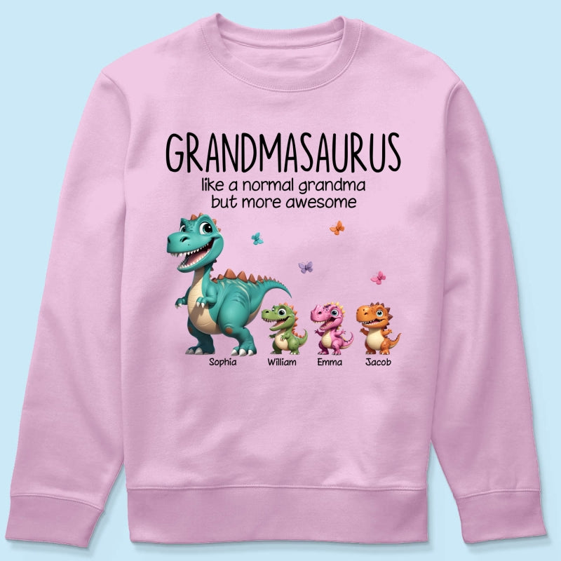 Grandmasaurus And Kids 3D Effect Dinosaurs Personalized Shirt | A Heartfelt Gift for Grandma's Birthday, Mother’s Day, or Just Because