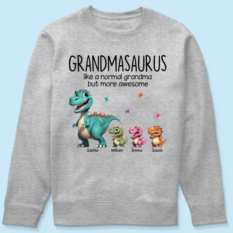 Grandmasaurus And Kids 3D Effect Dinosaurs Personalized Shirt | A Heartfelt Gift for Grandma's Birthday, Mother’s Day, or Just Because