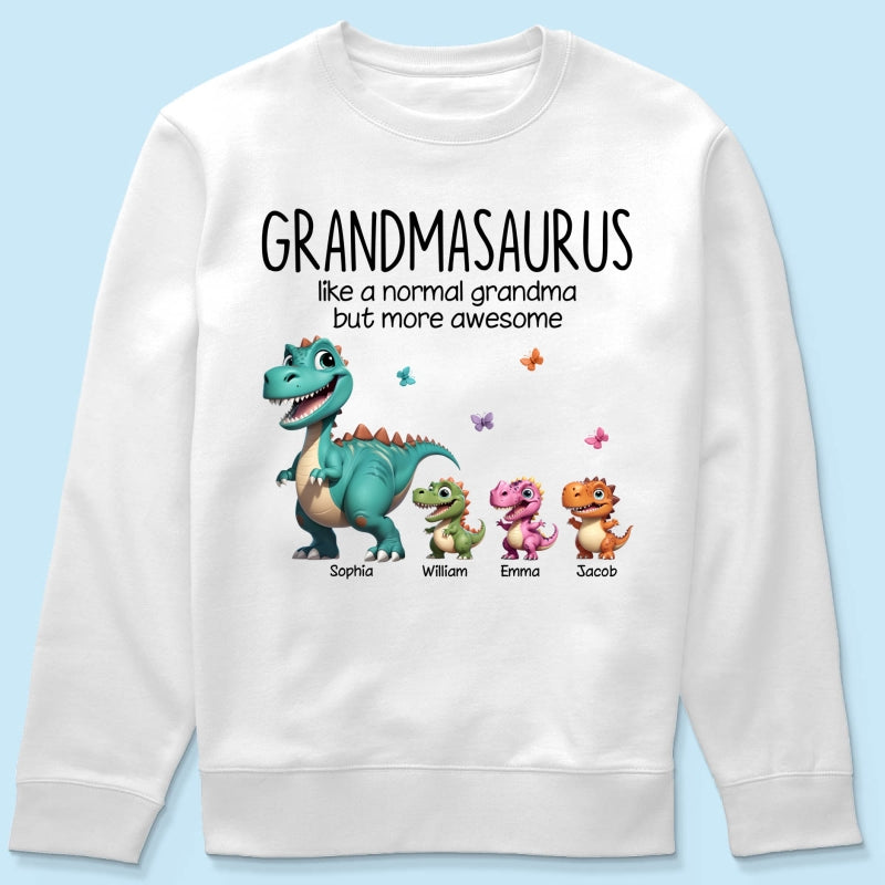 Grandmasaurus And Kids 3D Effect Dinosaurs Personalized Shirt | A Heartfelt Gift for Grandma's Birthday, Mother’s Day, or Just Because