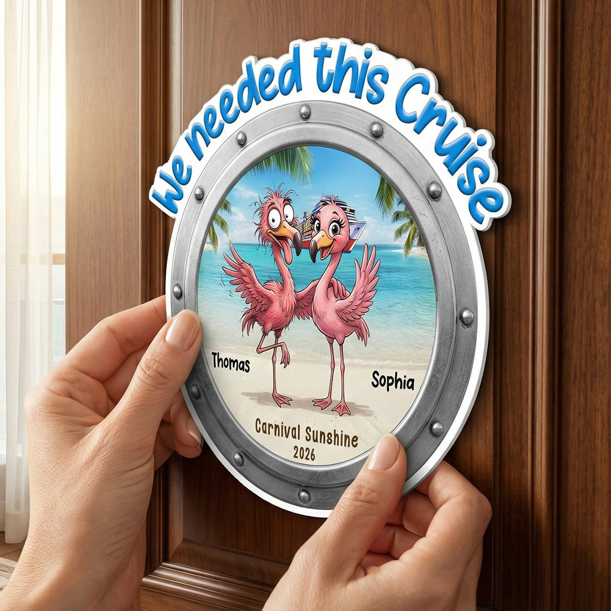 We Needed This Cruise Funny Whimsical Couple - Personalized Cruise Cabin Door Magnet - Cruise Trip Keepsake