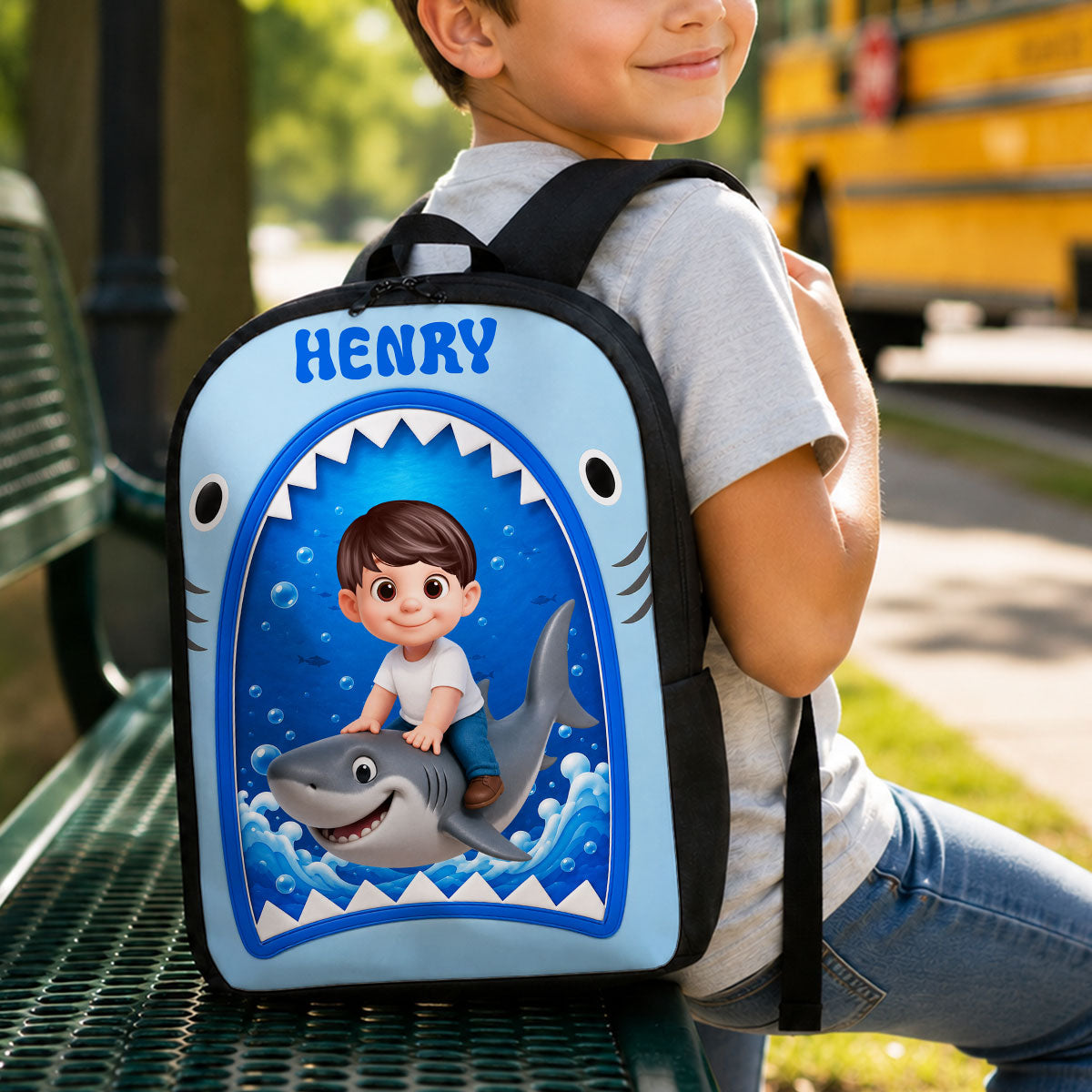 Baby Shark For Boys Girls - Personalized Backpack - Back to School Backpack for Kids